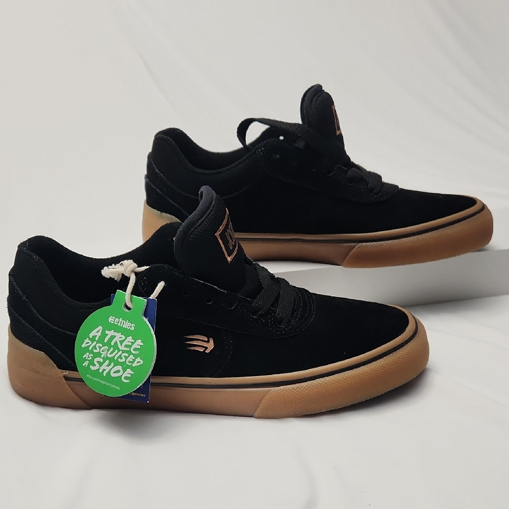 Etnies Skateboard Shoes Joslin Vulc Black Suede Size 6